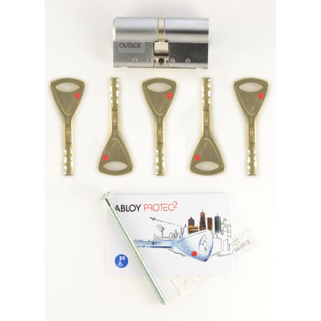 Циліндр Abloy Protec 2 Hard 63 (32Hx31) MCR матовий хром CY 332 5KEY ключ-ключ