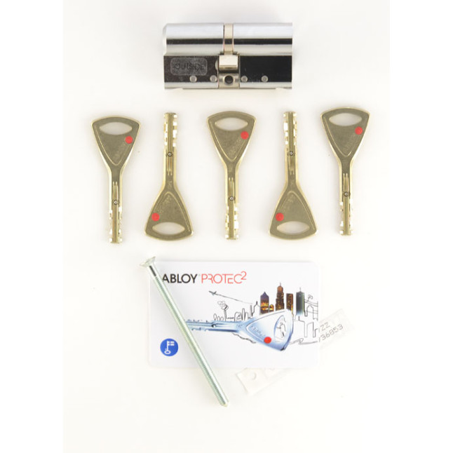 Циліндр Abloy Protec 2 Hard 78 (32Hx46) CR хром CY 332 5KEY ключ-ключ