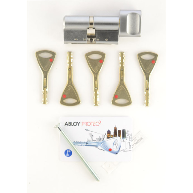 Циліндр Abloy Protec 2 Hard 103 (52Hx51T) MCR матовий хром CY 333 5KEY ключ-тумблер