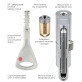 Цилиндр Abloy Protec 2 Hard 93 (42Hx51T) CR хром CY 333 5KEY ключ-тумблер