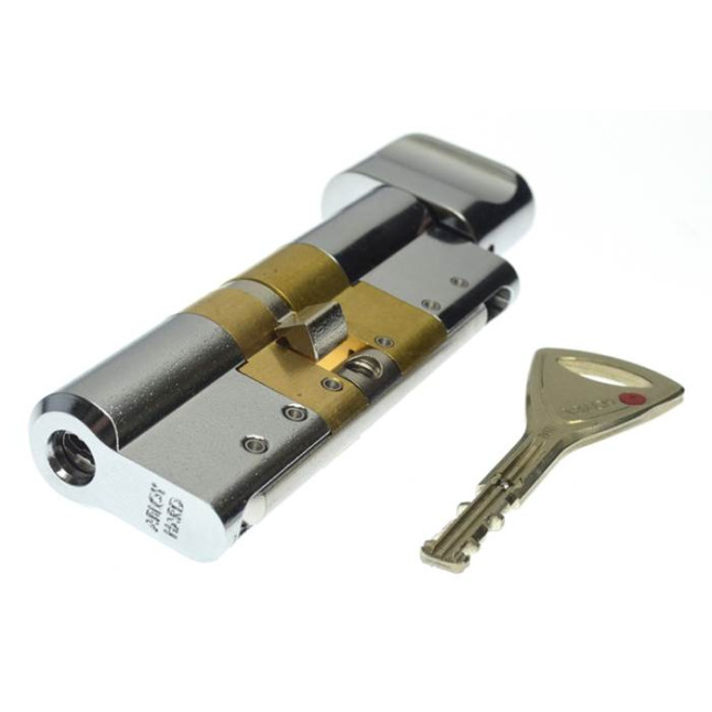 Цилиндр Abloy Protec 2 Hard 93 (42Hx51T) CR хром CY 333 5KEY ключ-тумблер