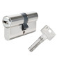 Цилиндр Abus Bravus compact 1000 105 (40x65) ключ-ключ матовый хром