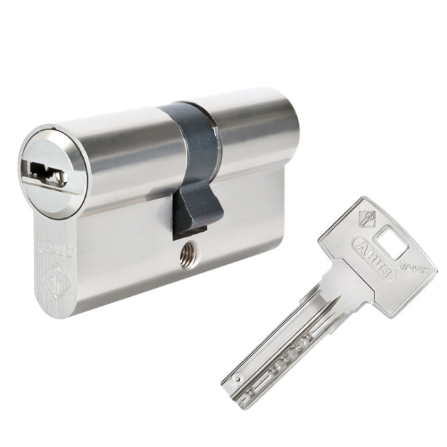 Цилиндр Abus Bravus compact 1000 120 (50x70) ключ-ключ матовый хром