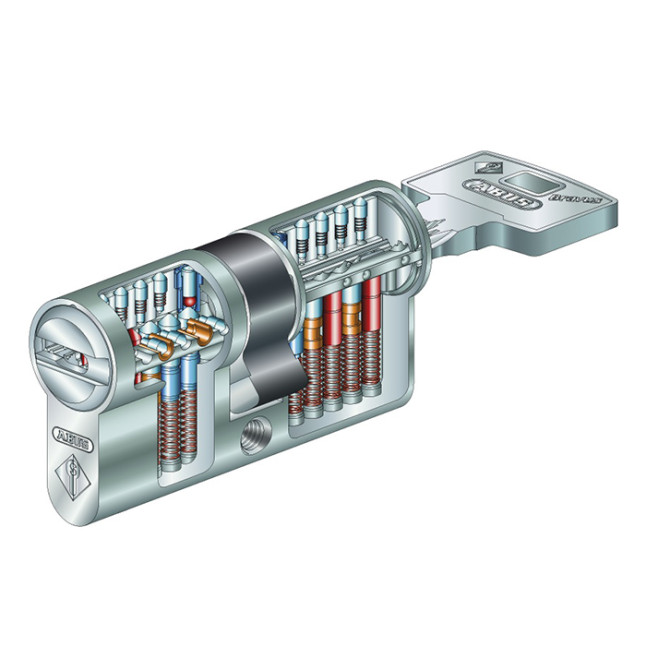 Циліндр Abus Bravus compact 3000 90 (35x55) ключ-ключ матовий хром Циліндр Abus Bravus compact 3000 90 (35x55) ключ-ключ матовий хром