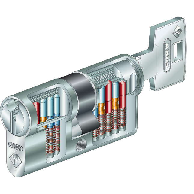 Цилиндр Abus Standart S6P 45 (35x10) ключ-половинка матовый хром Цилиндр Abus Standart S6P 45 (35x10) ключ-половинка матовый хром
