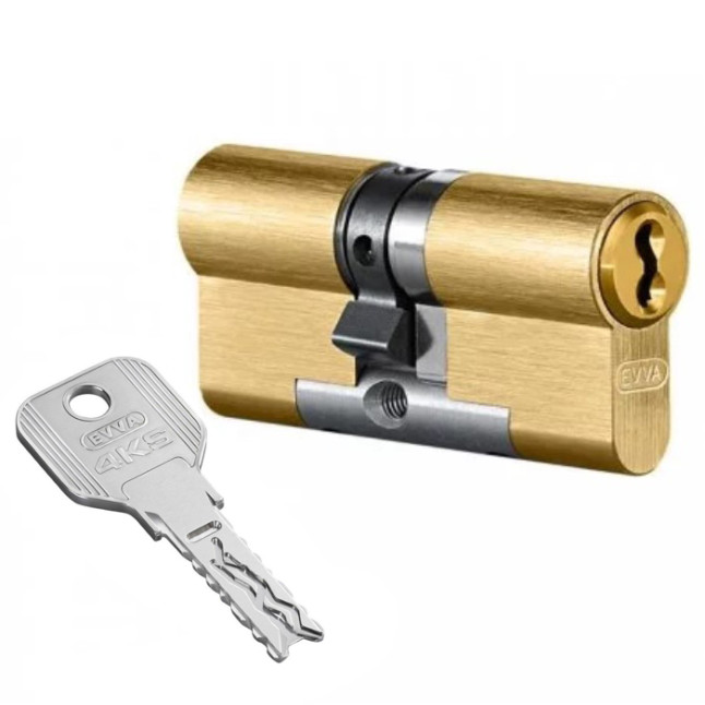Циліндр Evva 4KS BSZ 142 (66x76) ключ-ключ латунь Циліндр Evva 4KS BSZ 142 (66x76) ключ-ключ латунь