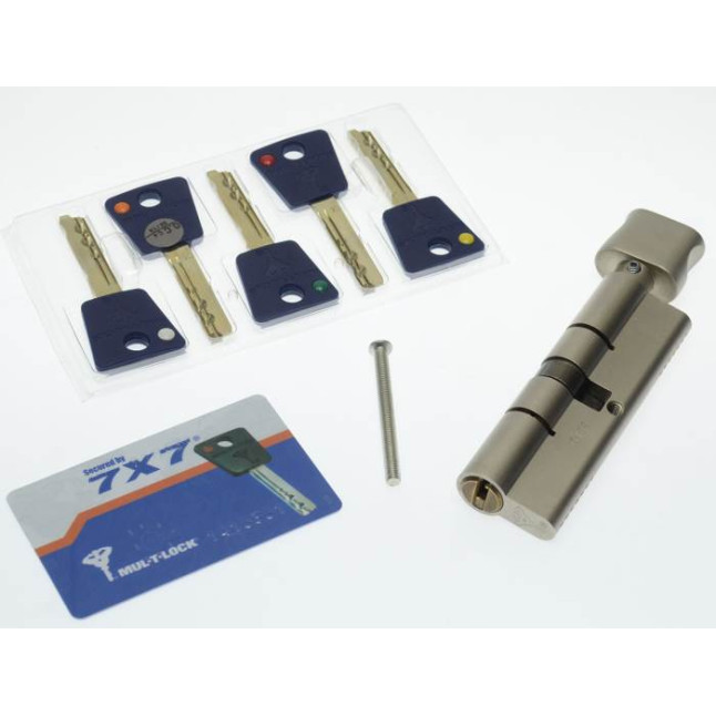Циліндр Mul-t-lock 7x7 81 (31x50T) ключ-тумблер NST нікель сатин Циліндр Mul-t-lock 7x7 81 (31x50T) ключ-тумблер NST нікель сатин