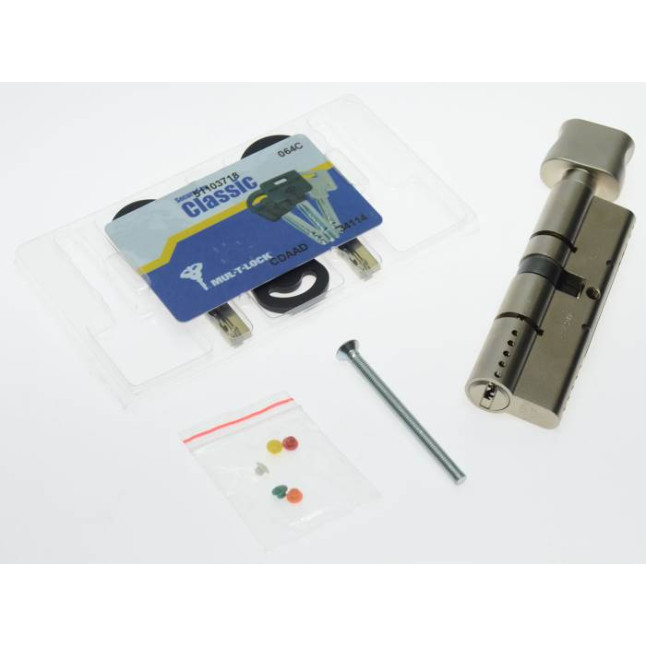 Цилиндр Mul-t-lock Classic 100 (40x60T) ключ-тумблер NST никель сатин Цилиндр Mul-t-lock Classic 100 (40x60T) ключ-тумблер NST никель сатин