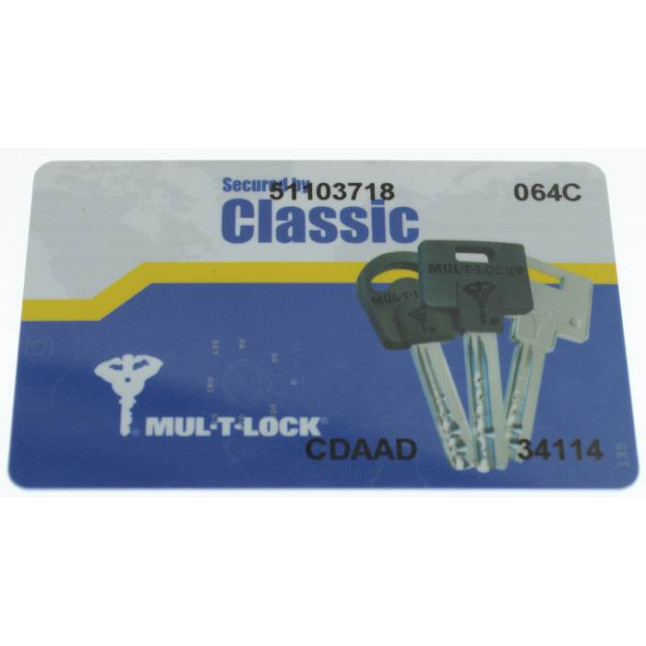 Цилиндр Mul-t-lock Classic 100 (40x60T) ключ-тумблер NST никель сатин Цилиндр Mul-t-lock Classic 100 (40x60T) ключ-тумблер NST никель сатин