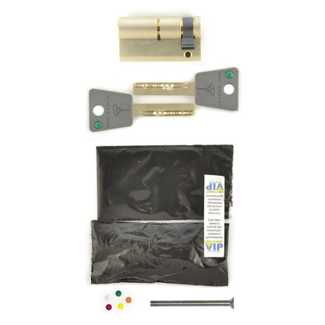 Цилиндр Mul-t-lock 7x7 44.5(35x9.5) ключ - половинка VIP NST никель сатин Цилиндр Mul-t-lock 7x7 44.5(35x9.5) ключ - половинка VIP NST никель сатин