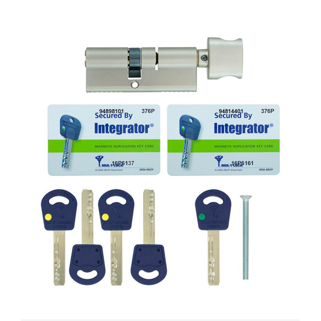 Циліндр Mul-t-lock Integrator 80 (35x45T) ключ-тумблер VIP NST нікель сатин Циліндр Mul-t-lock Integrator 80 (35x45T) ключ-тумблер VIP NST нікель сатин