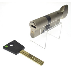 Циліндр Sherlock HK 110 (60x50T) нікель сатин ключ-тумблер Циліндр Sherlock HK 110 (60x50T) нікель сатин ключ-тумблер
