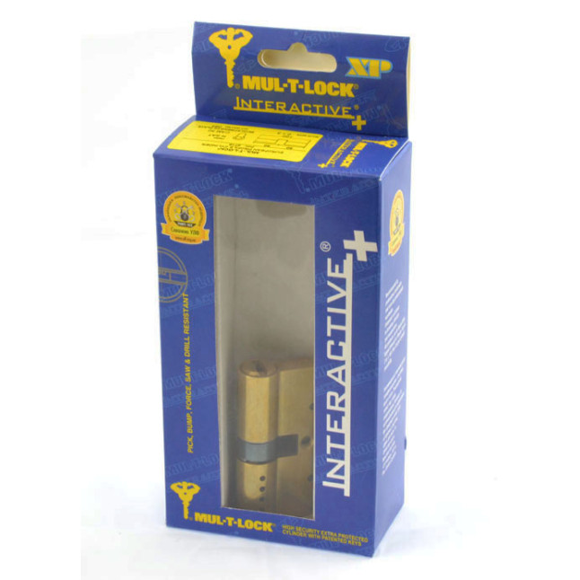 Циліндр Mul-t-lock Interactive + 100 (40x60) ключ-ключ 5KEY EB латунь Циліндр Mul-t-lock Interactive + 100 (40x60) ключ-ключ 5KEY EB латунь