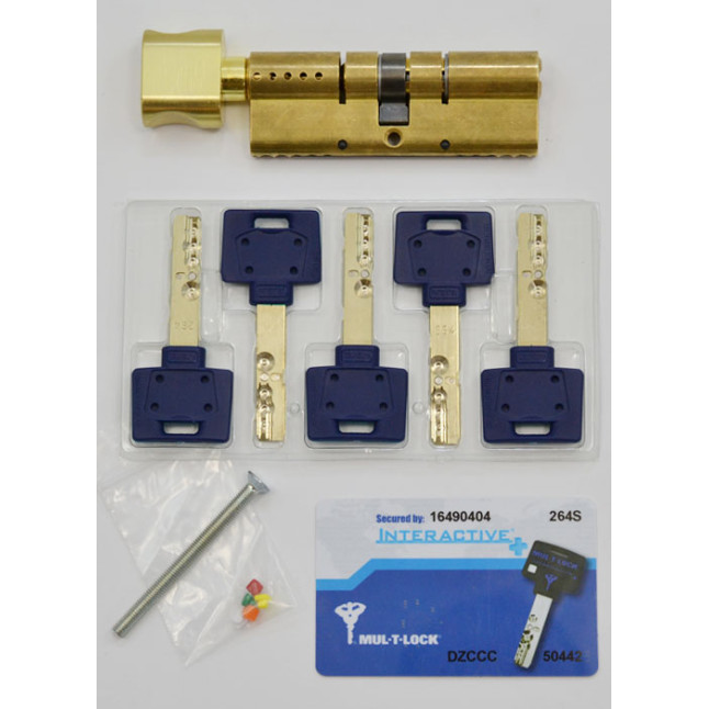 Цилиндр Mul-t-lock Interactive+ 95 (45x50T) ключ-тумблер 5KEY EB латунь Цилиндр Mul-t-lock Interactive+ 95 (45x50T) ключ-тумблер 5KEY EB латунь
