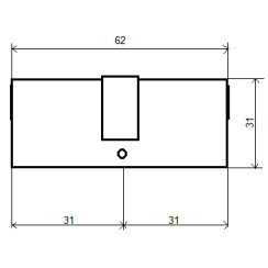 Цилиндр Gerda WKM-1 PL 62 (31x31) ключ-ключ латунь Цилиндр Gerda WKM-1 PL 62 (31x31) ключ-ключ латунь