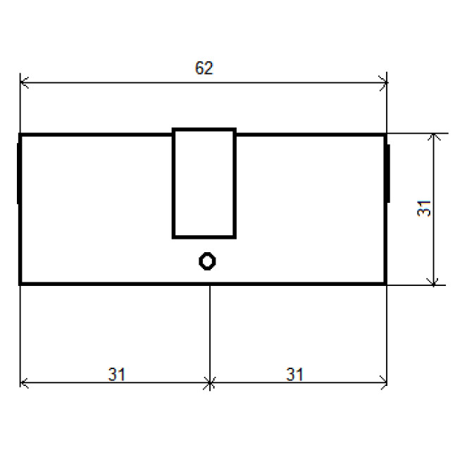 Цилиндр Gerda WKM-1 PL 62 (31x31) ключ-ключ латунь