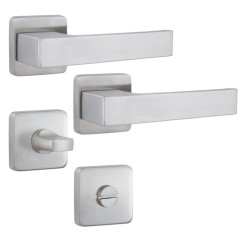 Ручка дверная Rostex Ravena H53 WC матовая нержавеющая сталь Ручка дверная Rostex Ravena H53 WC матовая нержавеющая сталь