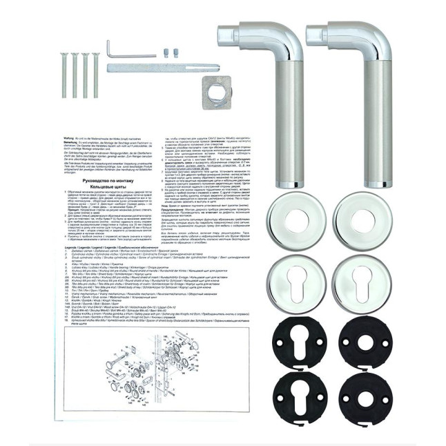 Ручка дверная Rostex Real SNH55 PZ хром Ручка дверная Rostex Real SNH55 PZ хром