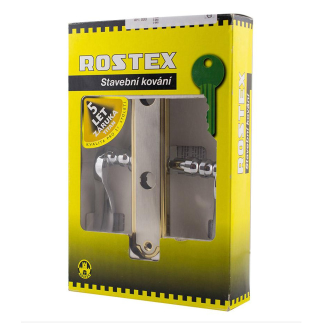 Ручка дверна Rostex Adria PZ (85мм) хром / титан PVD