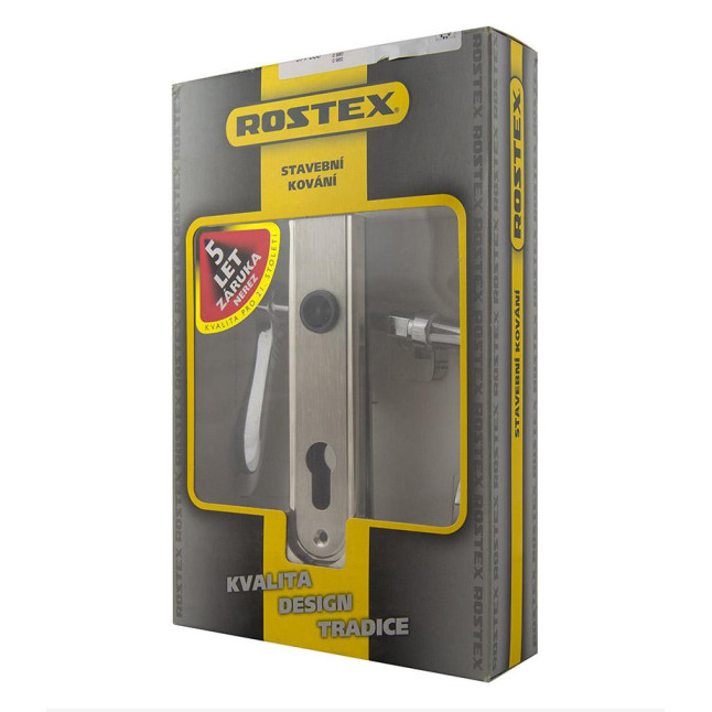 Ручка дверна Rostex Elegant PZ (72мм) матовий хром