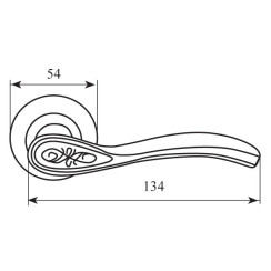 Дверная ручка Firenze Luxury Erica Кофе R ф/з Дверная ручка Firenze Luxury Erica Кофе R ф/з