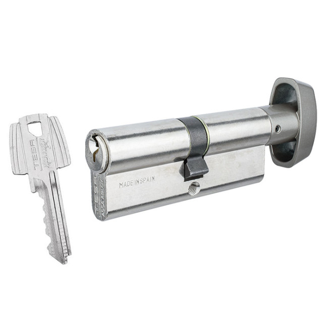 Цилиндр Tesa TE5 70 (35x35T) ключ-тумблер 5 key NC хром Цилиндр Tesa TE5 70 (35x35T) ключ-тумблер 5 key NC хром