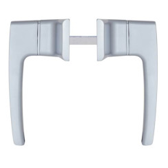 Ручка дверна Rostex Office PZ (72мм) хром-сатин