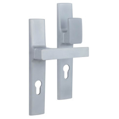 Ручка дверна Rostex Office PZ (72мм) не рухомий Cr / Sat хром сатин