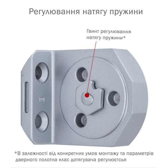 Доводчик дверний Ryobi DS-3550P Сріблястий