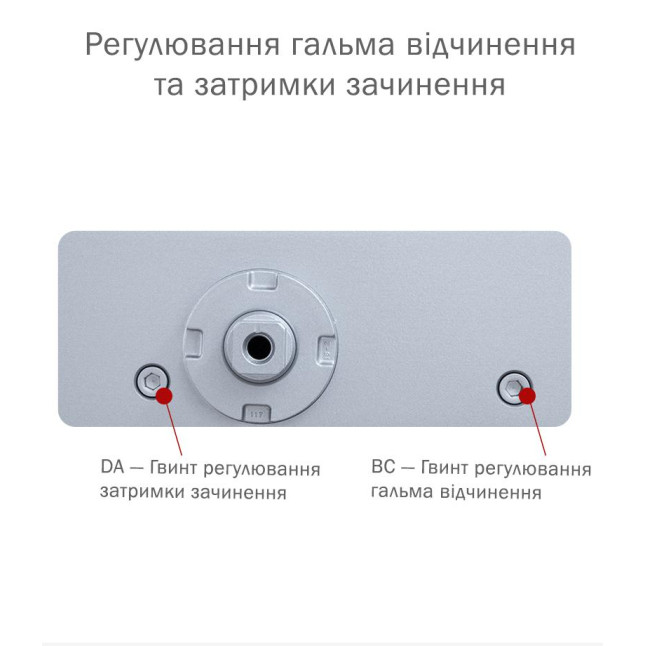 Доводчик дверний Ryobi DS-3550P Сріблястий