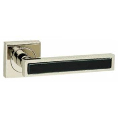 Ручка дверная Fimet Squere 160P/211BIC хром/чёрный декор Ручка дверная Fimet Squere 160P/211BIC хром/чёрный декор