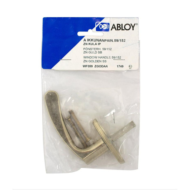 Ручка віконна Abloy 59/152 Oval золото лак