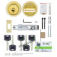 Замок врізний Mul-t-lock Dead Bolt Hercular MT5 + (ключ-тумблер) VIP полірована латунь