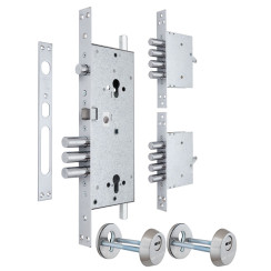 Корпус замка Mul-t-lock 415 G (2 протектора нікель матовий) Корпус замка Mul-t-lock 415 G (2 протектора нікель матовий)