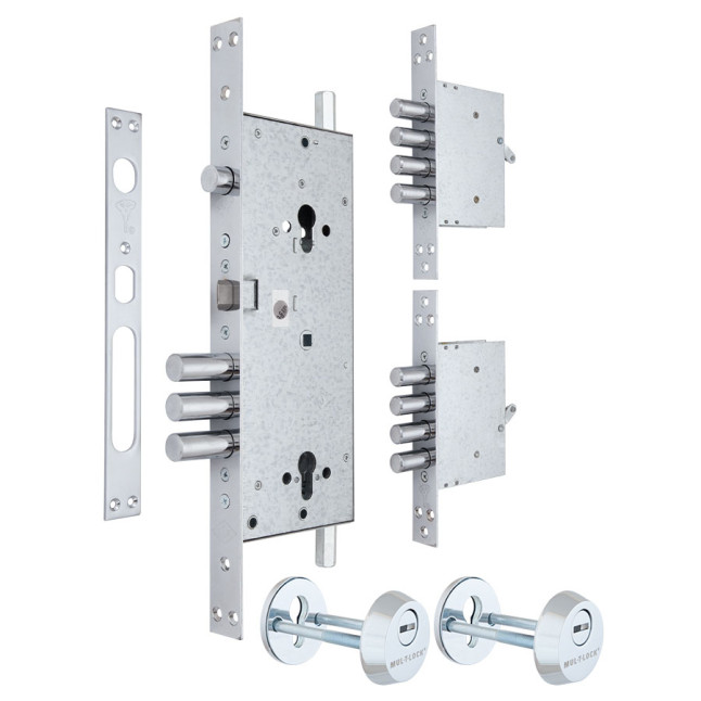 Корпус замка Mul-t-lock 415 G (2 протектора хром)