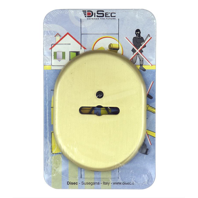 Декоративная накладка Disec KT088 Matrix Oval матовая латунь