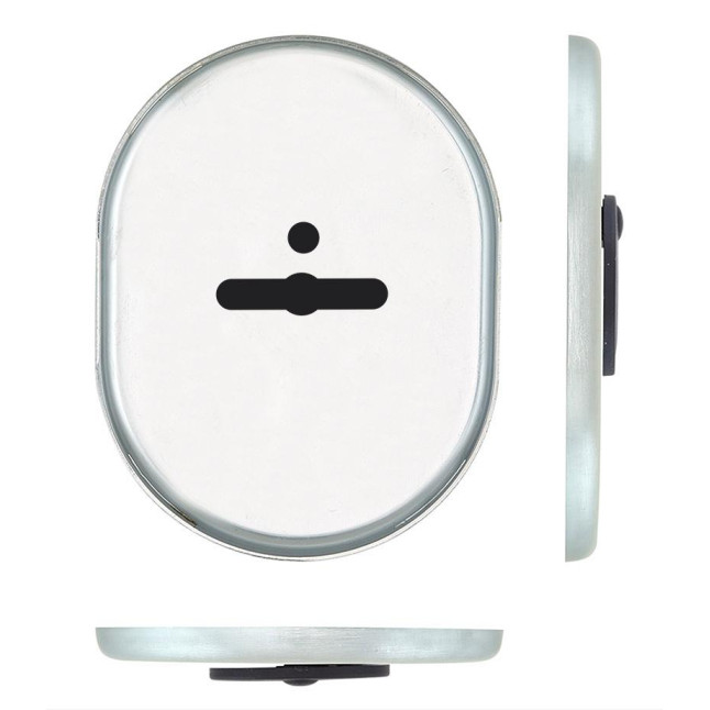 Декоративная накладка Disec KT088 Matrix Oval матовый хром