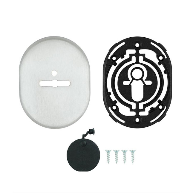 Декоративная накладка Disec KT088 Matrix Oval матовый хром