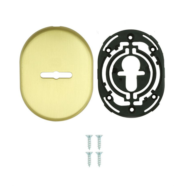 Декоративная накладка Disec KT037 Matrix Oval матовая латунь