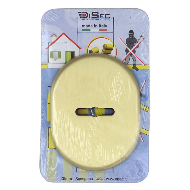 Декоративная накладка Disec KT037 Matrix Oval матовая латунь