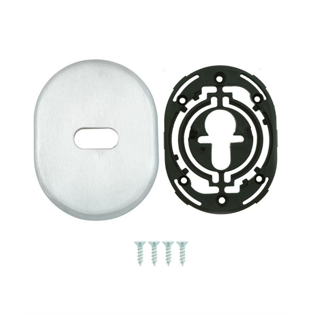 Декоративная накладка Disec KT2703 LEVER KEY Oval матовый хром