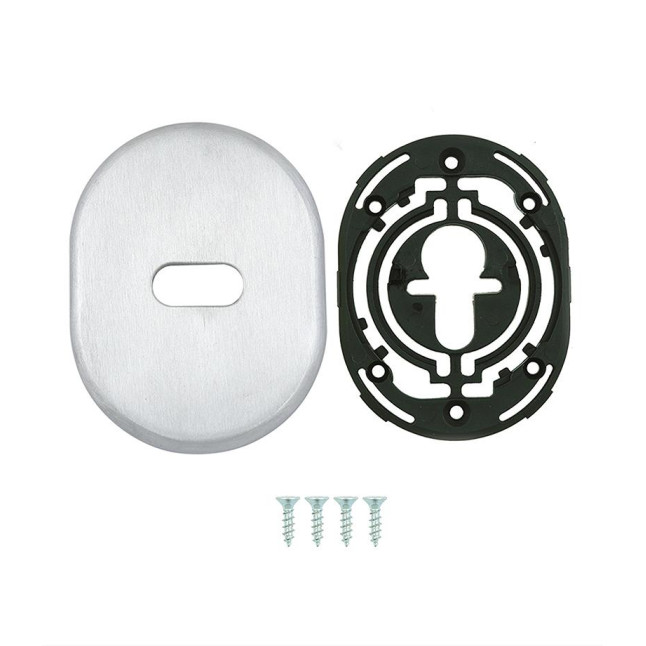 Декоративная накладка Disec KT3839 LEVER KEY Oval матовая нержавеющая сталь