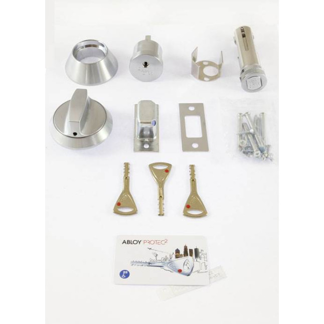 Замок цилиндровый Abloy Protec Dead Bolt ME 154 S/CR хром сатин