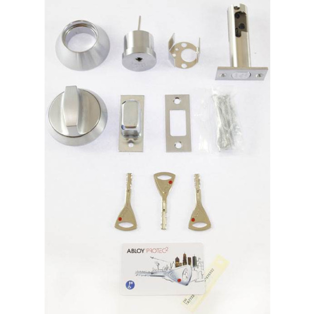 Замок цилиндровый Abloy Protec Dead Bolt ME 153 S/CR хром сатин