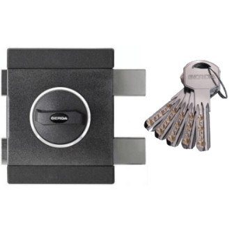 Замок накладний Gerda ZX тисячі графіт купити в Україні