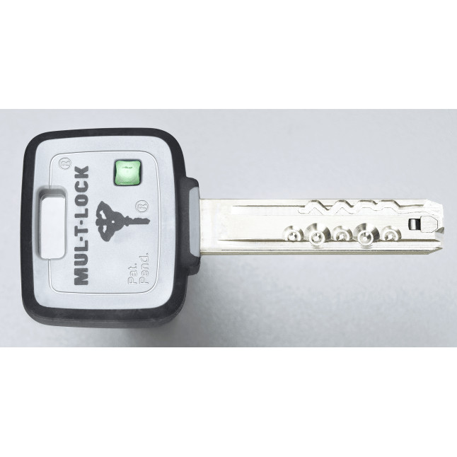 Замок врізний Mul-t-lock Dead bolt Hercular MT5 + (ключ-тумблер) нікель сатин