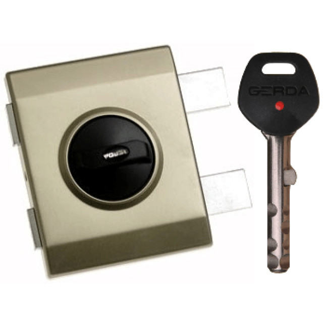 Замок накладной Gerda Tytan ZX Plus никель