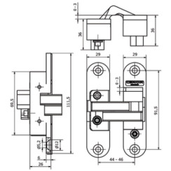 Петля дверна прихована Cemom D-SIGN + W 1078 R SCr матовий хром (права) Петля дверна прихована Cemom D-SIGN + W 1078 R SCr матовий хром (права)