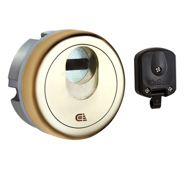 Броненакладка врезная Disec Magnetic 3G2 латунь PVD