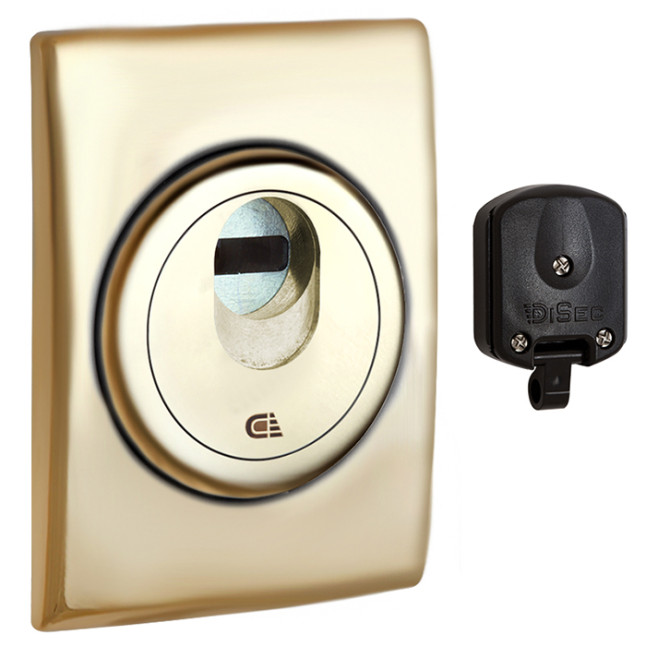 Броненакладка врезная Disec Magnetic 3G2WB латунь PVD